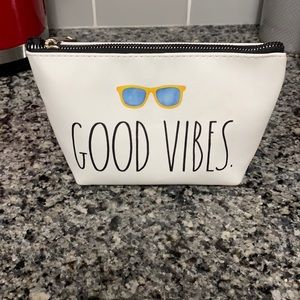 Rae Dunn GOOD VIBES make up bag
